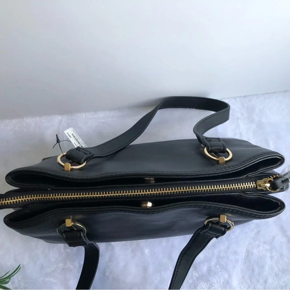 Alfani Moira Dome Satchel, Black, NWT